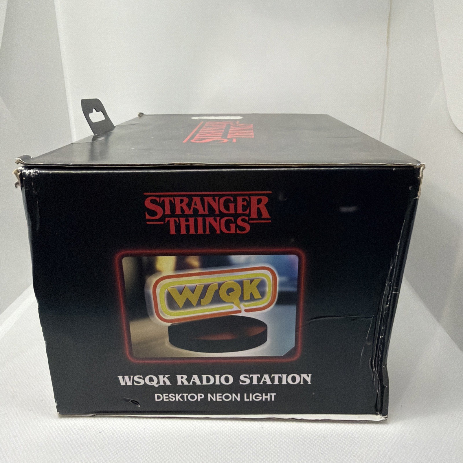 Stranger Things WSQK Radio Station Desktop Neon Light Logo Desk Sign Season 5