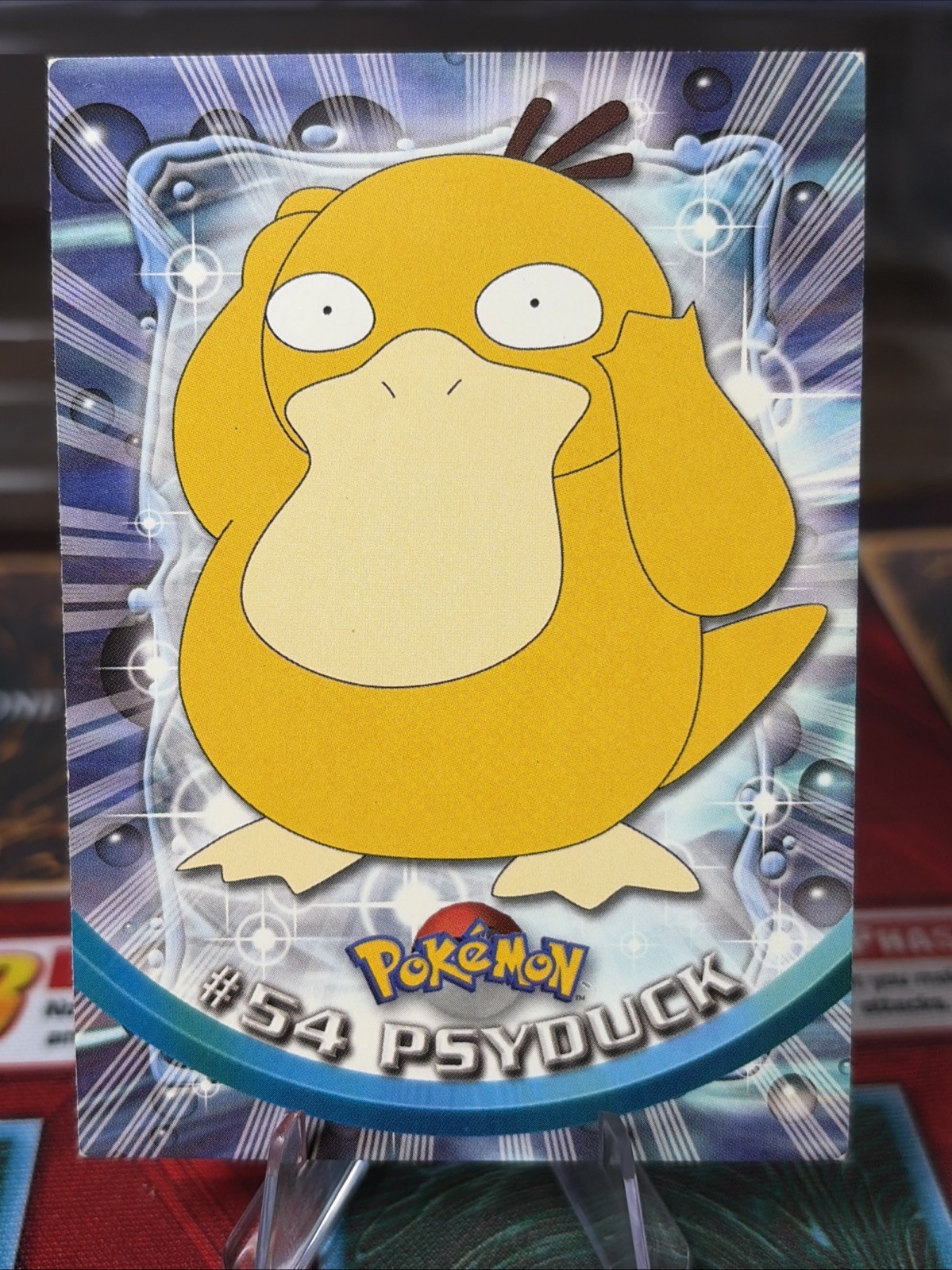#54 PSYDUCK 1999 Topps Pokemon TV Series 1 BLACK LOGO Vintage Rare Card LP