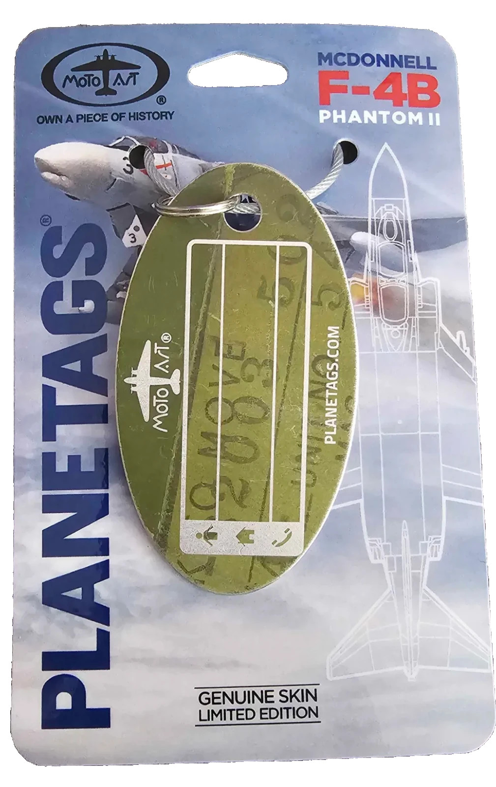 MotoArt PlaneTags F-4B Rare Tag with Unit Number Stamp