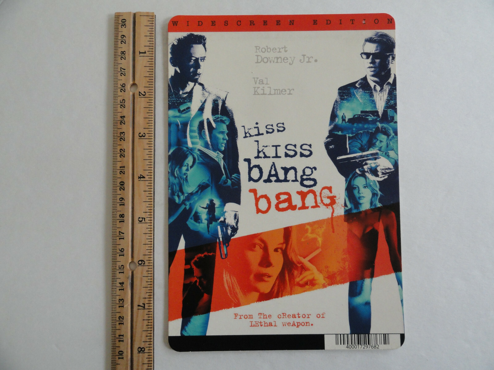 KISS KISS BANG BANG – ROBERT DOWNEY BLOCKBUSTER VIDEO BACKER CARD 5″X8″ NO MOVIE